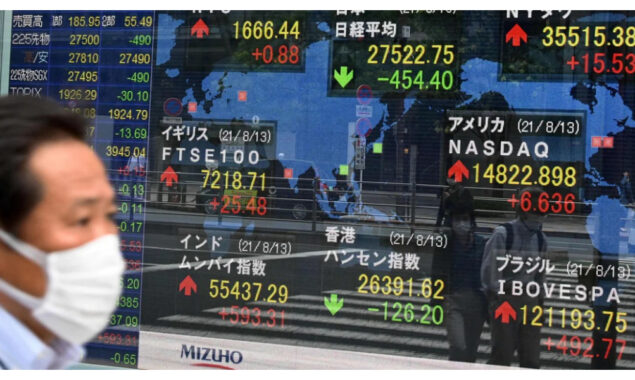Stocks waver as Fed rate looms, oil soars on EU embargo