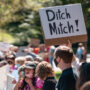 Outside the houses of justices, McConnell and Grassley condemn demonstrations.