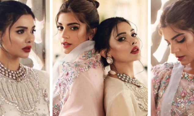 Sarah Aslam’s luxury line features Sanam Saeed and Sarah Loren