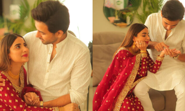 Saboor Ali and Ali Ansari share their loved-up Eid pictures