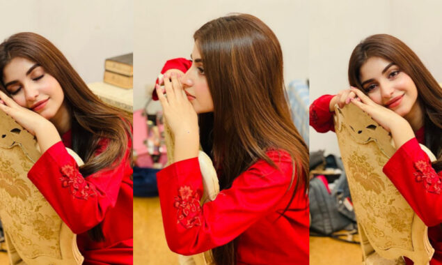 Kinza Hashmi looks charming in a red outfit, See photos