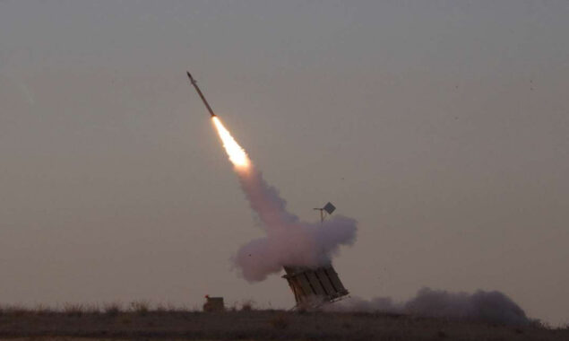 Three missiles fell outside US military air base