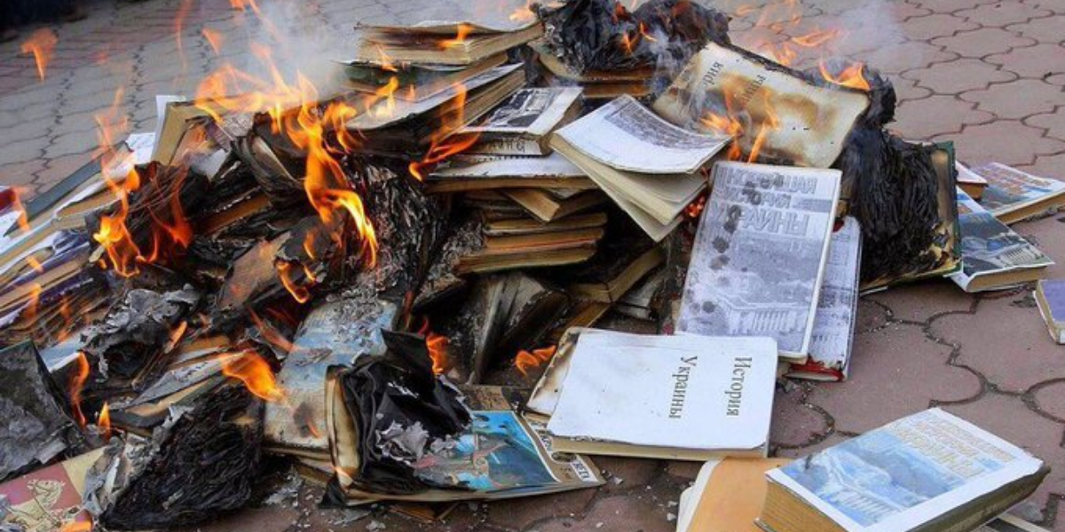Burning Ukrainian history books is not denazification, according to the UK ambassador