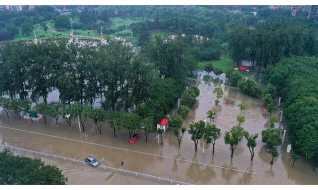 China has issued a orange alert for rainstorms