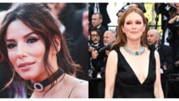 Eva Longoria, Julianne Moore, and Katherine Langford walk the red carpet at Cannes 2022.