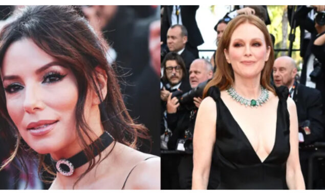 Eva Longoria, Julianne Moore, and Katherine Langford walk the red carpet at Cannes 2022.