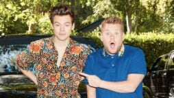 Harry Styles and James Corden