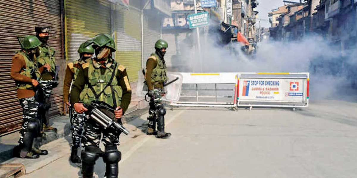 Police at Indian Occupied Kashmir
