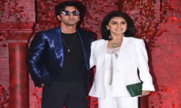 Rabir Kapoor promotes mother Neetu’s upcoming film Jug Jugg Jeeyo at KJo’s birthday bash