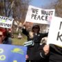 Bosnian war survivors rally against Ukraine invasion