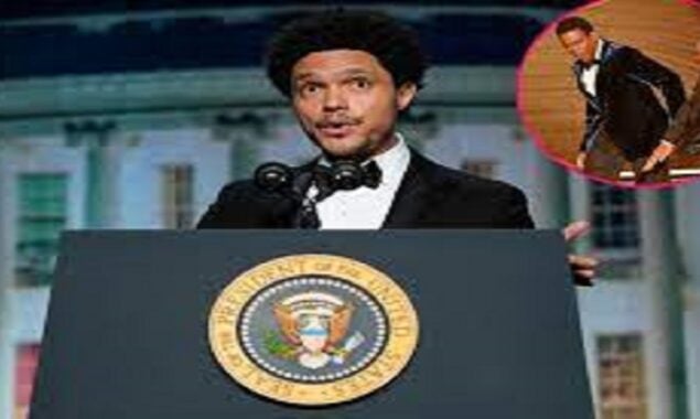 Trevor Noah makes fun of Will Smith’s Oscar slap at the White House Correspondents’ Dinner
