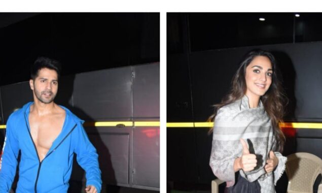 Varun Dhawan and Kiara Advani of JugJugg Jeeyo keep things casual as the couple were sighted visiting Filmcity.