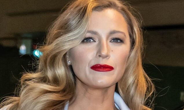 Blake Lively shows off her Met Gala dress, which is part suit and half sequin gown