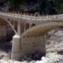 High flood in Shishper Glacier badly damages bridge on Karakorum Highway
