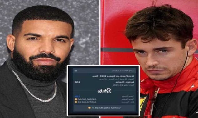 Drake bets on Formula One racer Charles Leclerc and loses more than $230,000