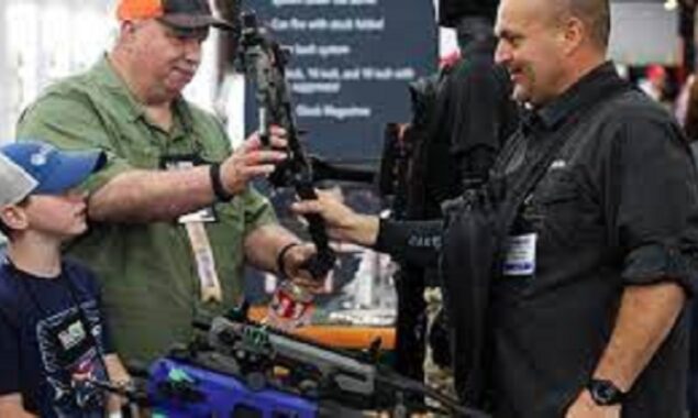 The creator of a firearm utilized in the Texas firing hauls out of the NRA show