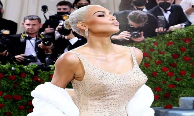 Kim Kardashian is being chastised for allegedly borrowing Kanye West’s ex-Met girlfriend’s Gala appearance.