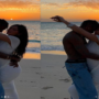 In a scene-stealing sunset, Kylie Jenner stands with shirtless Travis Scott