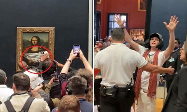 Man arrested after smearing Mona Lisa with cake at Louvre