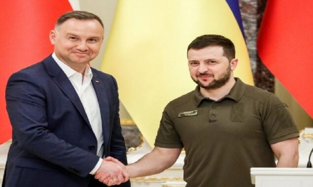 Andrzej Duda addresses Ukraine parliament as first leader to ever do so