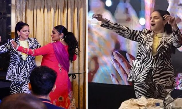 Kamli: Saba Qamar Shows Off Her Dance Moves at a Press Event