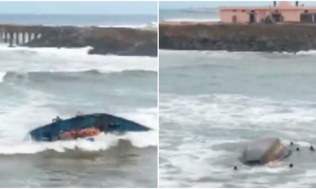 Fishermen narrowly escape death after being hit by waves of Cyclone Asani