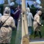 After eight strangers appear in her garden, a woman becomes perplexed