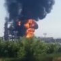 A Russian oil refinery close to Ukraine claims drone attack damaged it