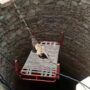 Leopard is rescued from an open well, using “Mohenjo Daro Harappan Technology”