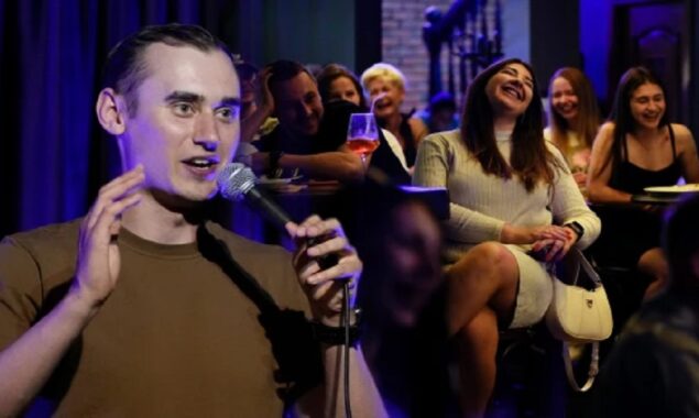 Before going to war, a newlywed Ukrainian soldier puts on a stand-up show
