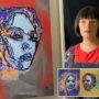 A creepy humanoid robot uses cameras in its eyes to create celebrity portraits