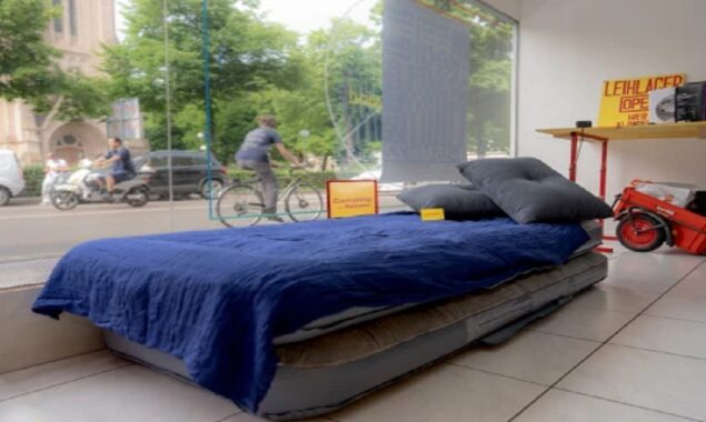 A woman stays in an AirBnb business window for £1,000 per night, after prank escalates
