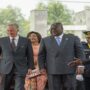 Belgian king returns mask, during his visit to DR Congo