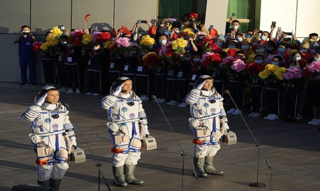 China launches 3 astronauts to space station