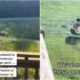 Woman describes how strangers assisted her husband in mowing the lawn
