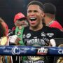 Devin Haney downs George Kambosos to become lightweight world champion