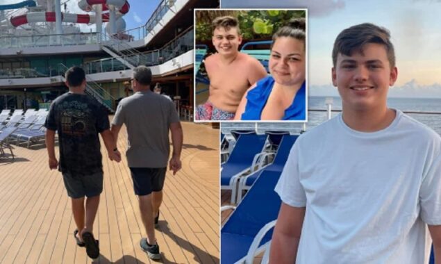 A large cruise ship diverts its course to pick up a child who was denied boarding by airlines