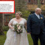 The bride gave away her wedding dress with hopes it would continue to be passed on