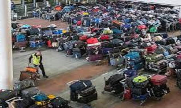Long airport queues and luggage piles are new problems for summer travel