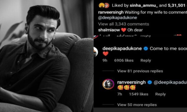 Deepika Padukone responded to Ranveer Singh’s recent photoshoot