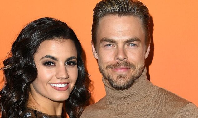 Derek Hough and Hayley Erbert make their first public appearance since announcing their engagement