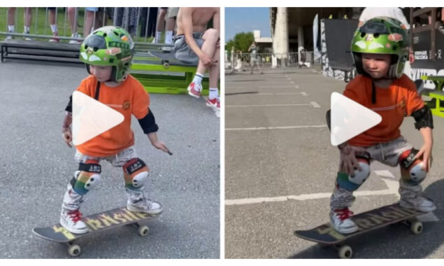 Netizens impressed: 4-Year-Old kid shows his Skateboarding Skills