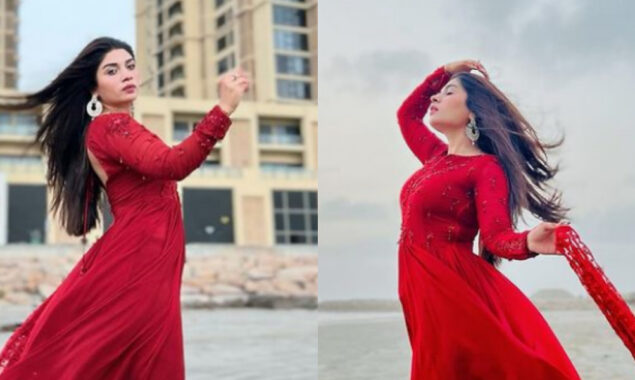 Mahi Baloch looks charming in red outfit, See photos