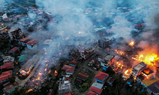 Myanmar junta troops fire hundreds of houses villagers claim