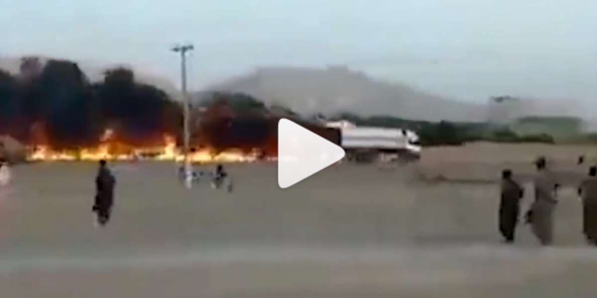 A truck driver's burning vehicle video goes viral
