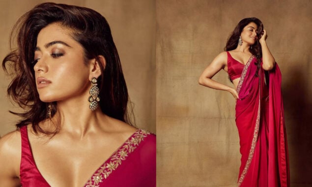 Rashmika Mandanna’s pink saree and makeup had us taking notes
