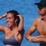 Georgina Rodriguez at Ibiza beach with partner Cristiano Ronaldo