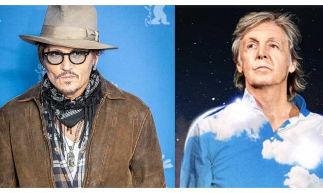 Paul McCartney features  Depp’s footage during the Glastonbury set