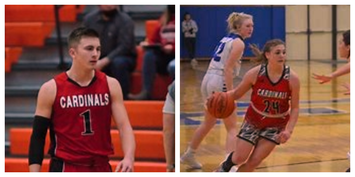 The Marlatt siblings receive a J-L Male and Female Athlete of year trophies