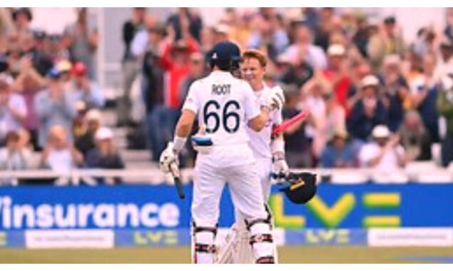 Ollie Pope is being trained by Joe Root on the job